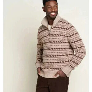 Toad & Co Men's Wilde 1/4 Zip Sweater size M